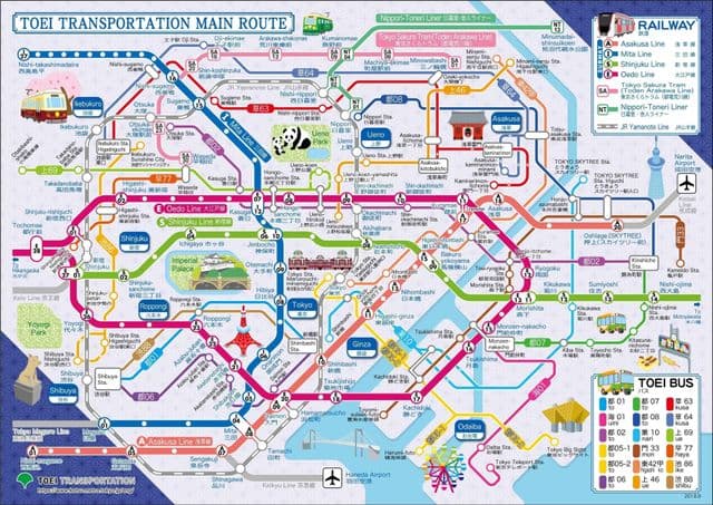 東京のバス停マップ